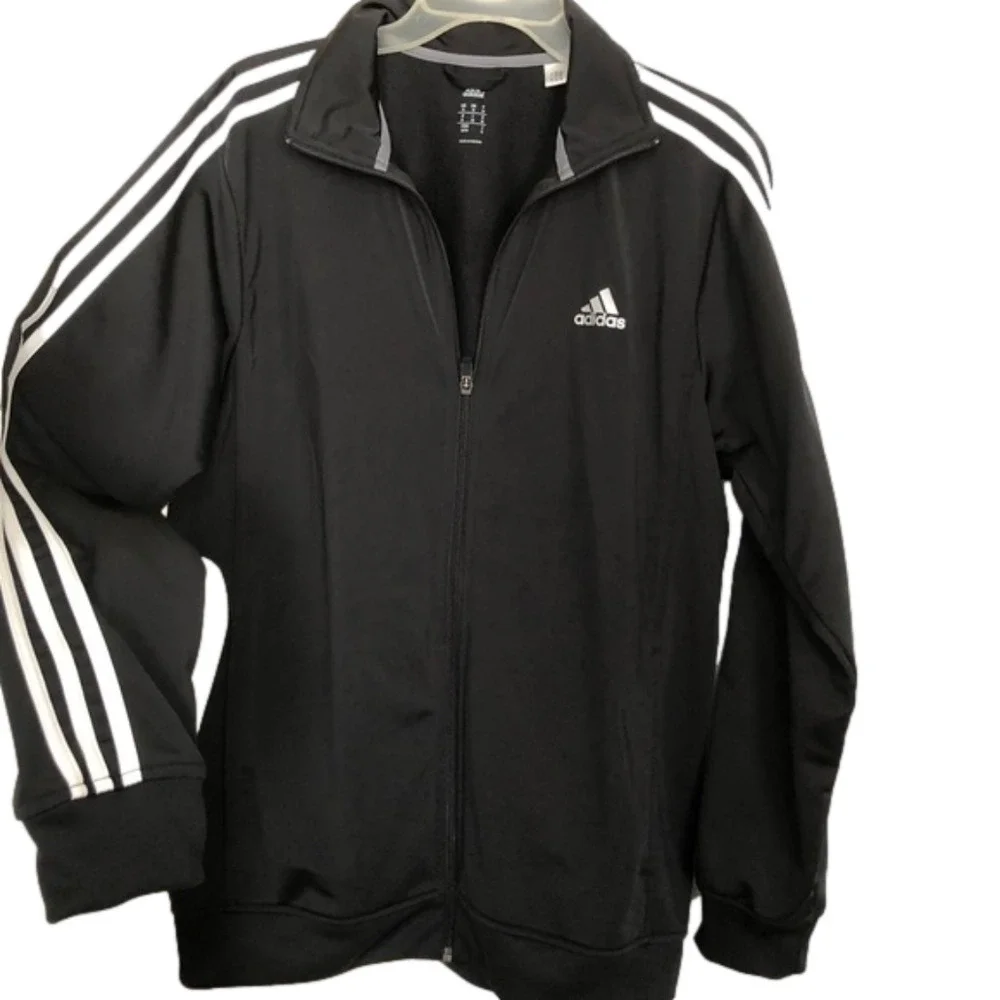 Adidas Men’s Athletic Black 3 Stripe Jacket